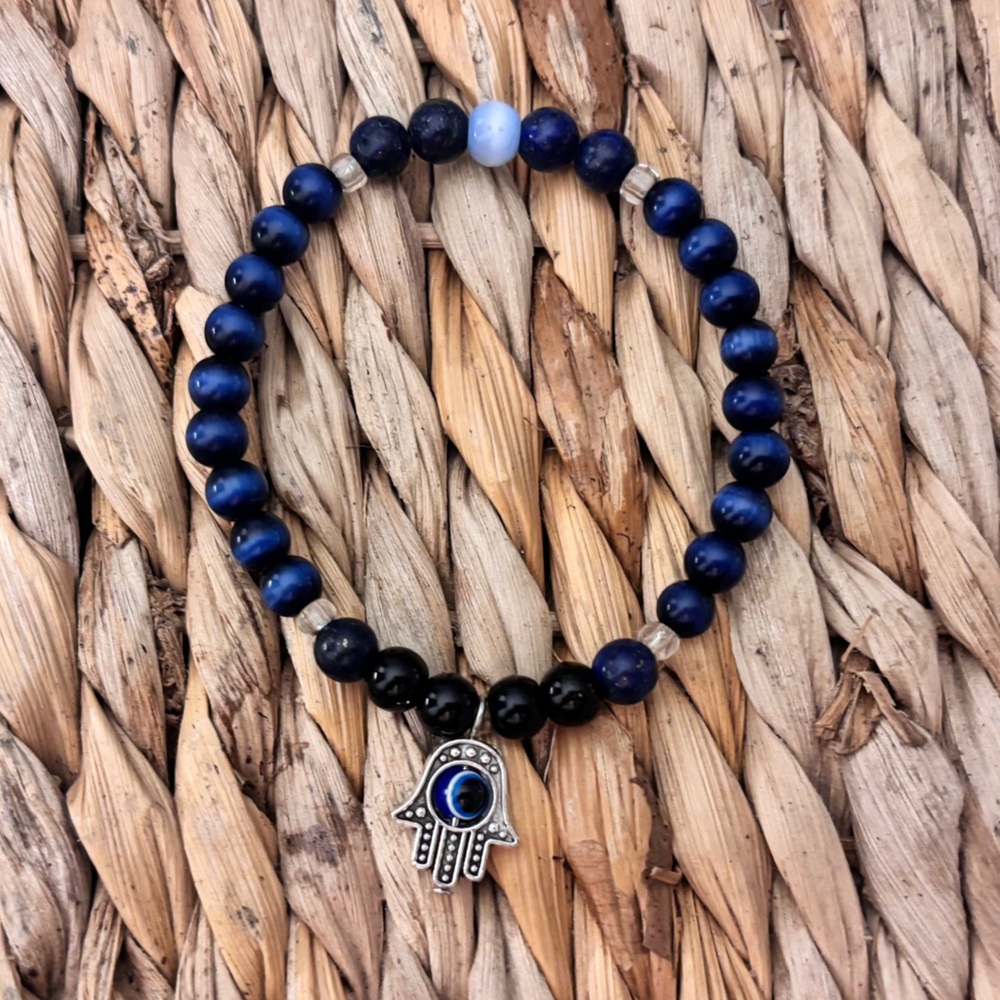 2FOR$15-Gemstone Bracelet With Hamsa Charm